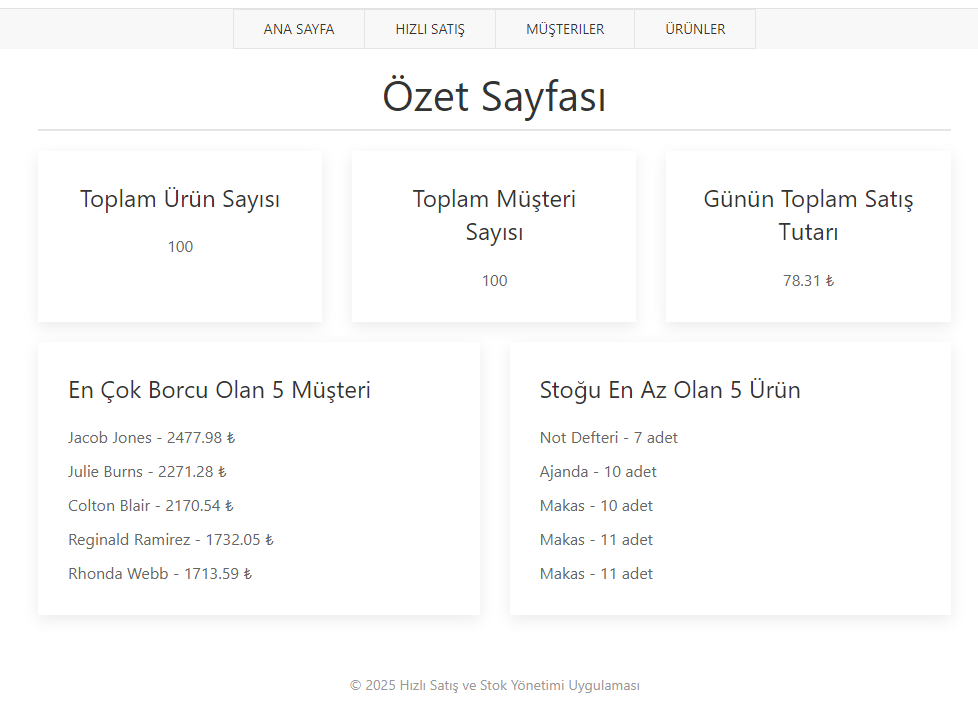 Hızlı Satış (P.O.S.) Php Bootstrap ve Sqlite