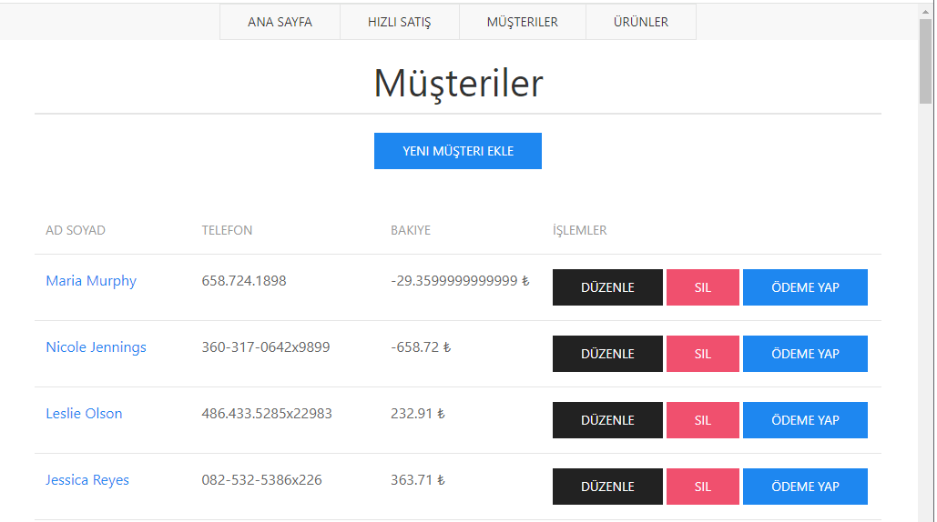 Hızlı Satış (P.O.S.) Php Bootstrap ve Sqlite