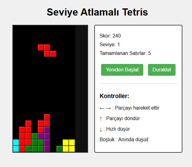 HTML5 Tetris Oyunu