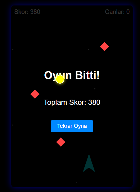 HTML5 Uzay Savaşçısı Oyunu